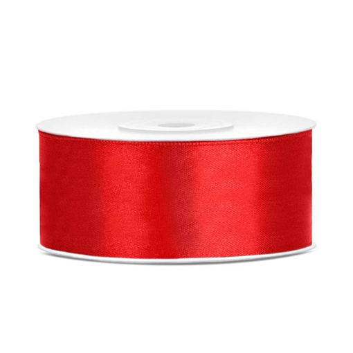 Picture of SATIN RIBBON RED 25MM PER METRE